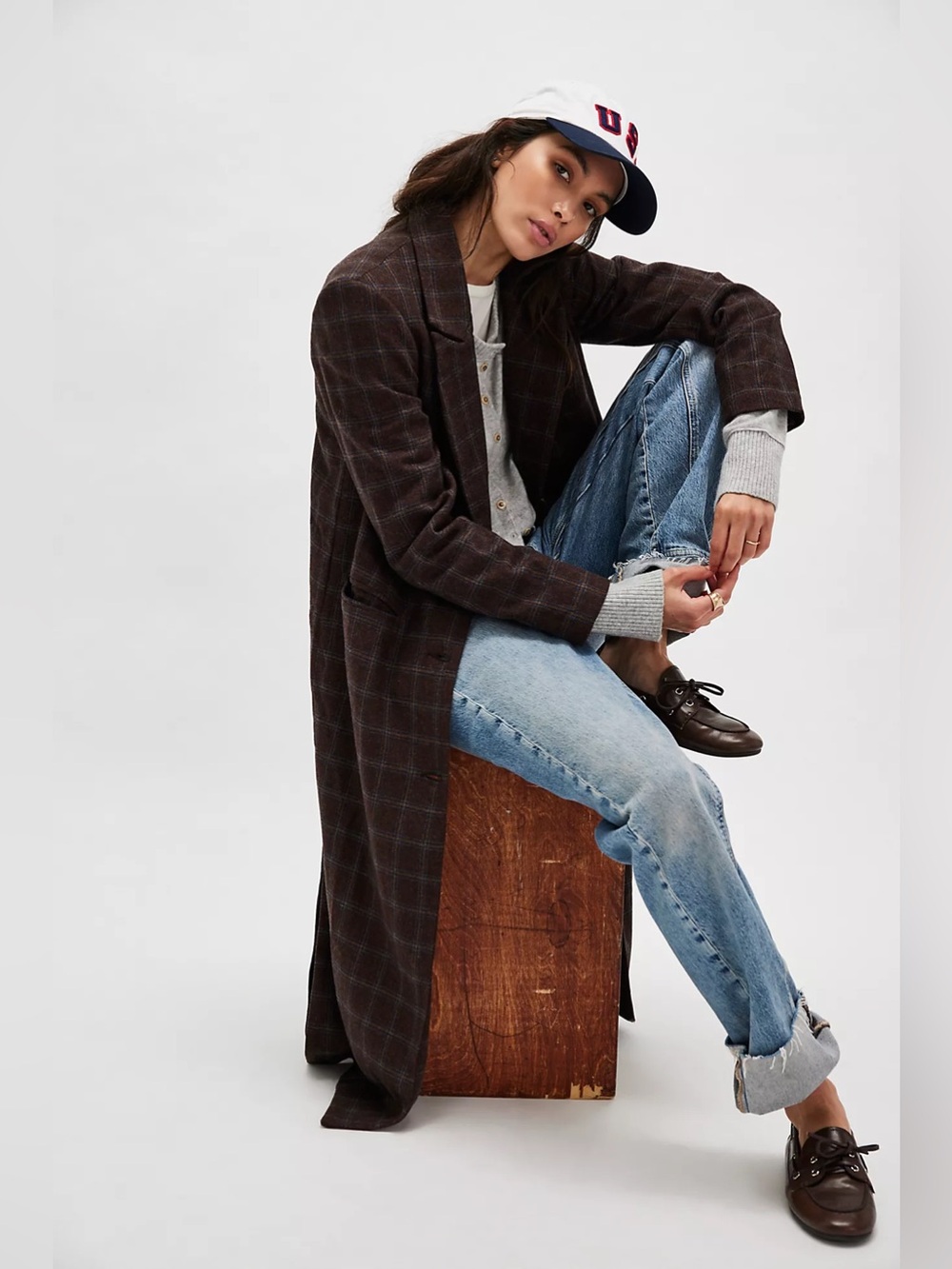 NWT Free People Hailey Tweed Duster Pea Coat